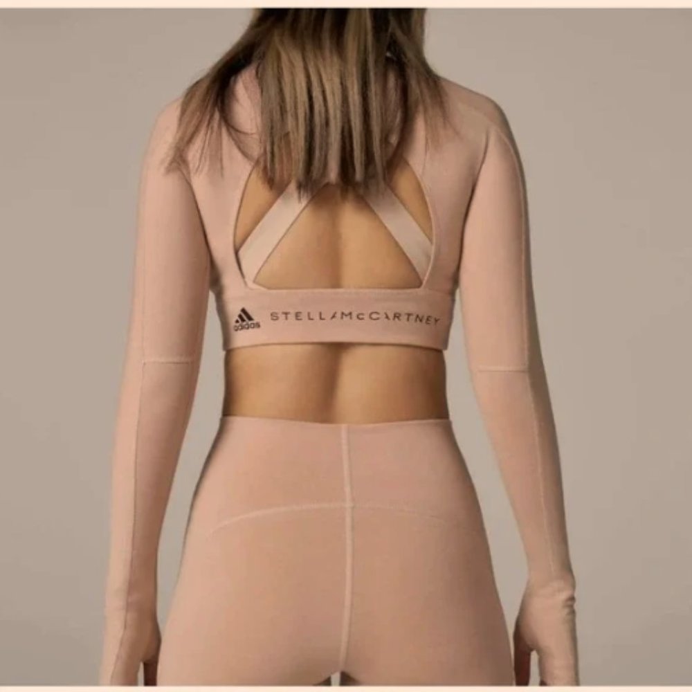 Adidas Stella McCartney TrueStrength Long Sleeve Crop Top - Picture 2 of 8